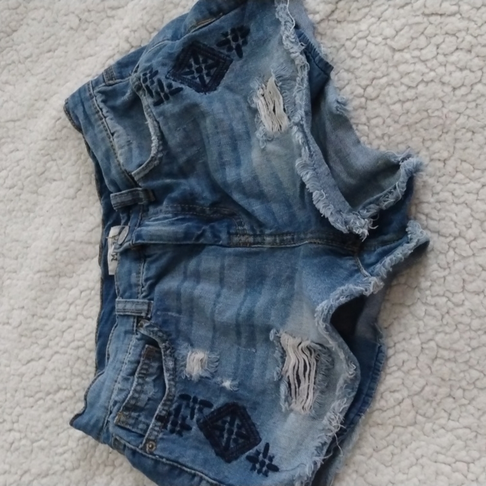 Mudd Women's Distressed Denim Shorts
